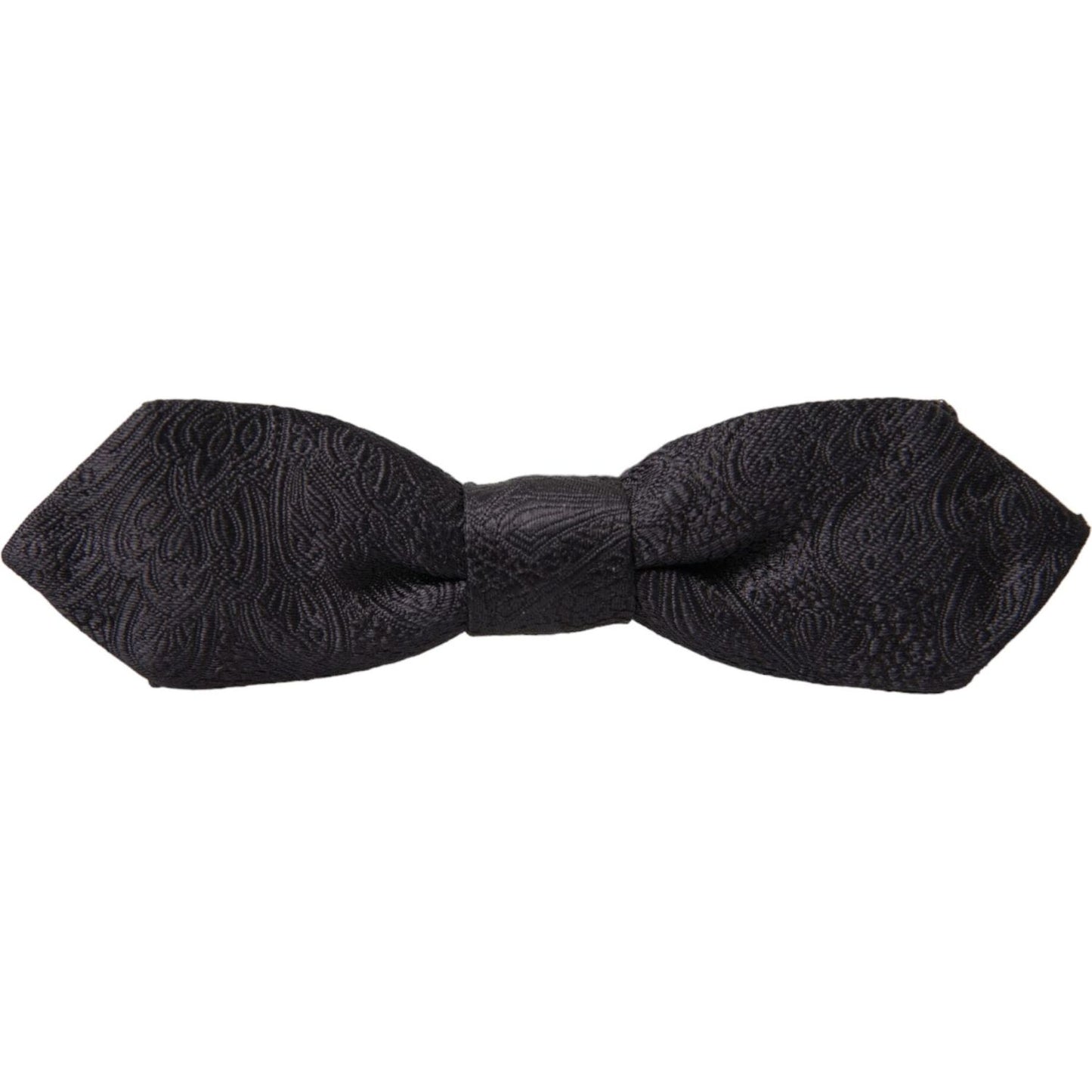 Dolce & Gabbana Black Brocade Silk Adjustable Neck Bow Tie Dolce & Gabbana Dark Slate Gray