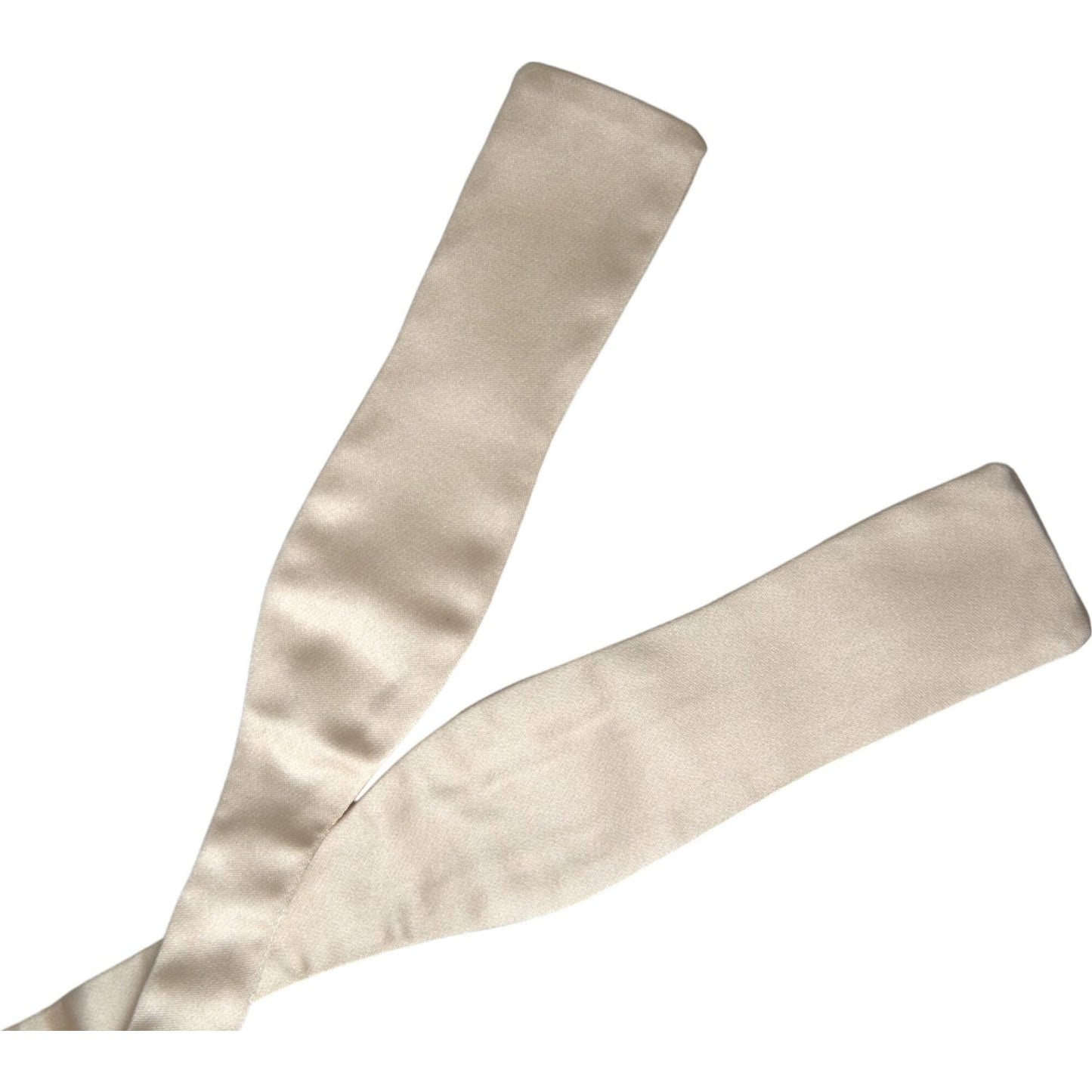 Dolce & Gabbana Beige Silk Slim Skinny Necktie Men Bow Tie Dolce & Gabbana Gray