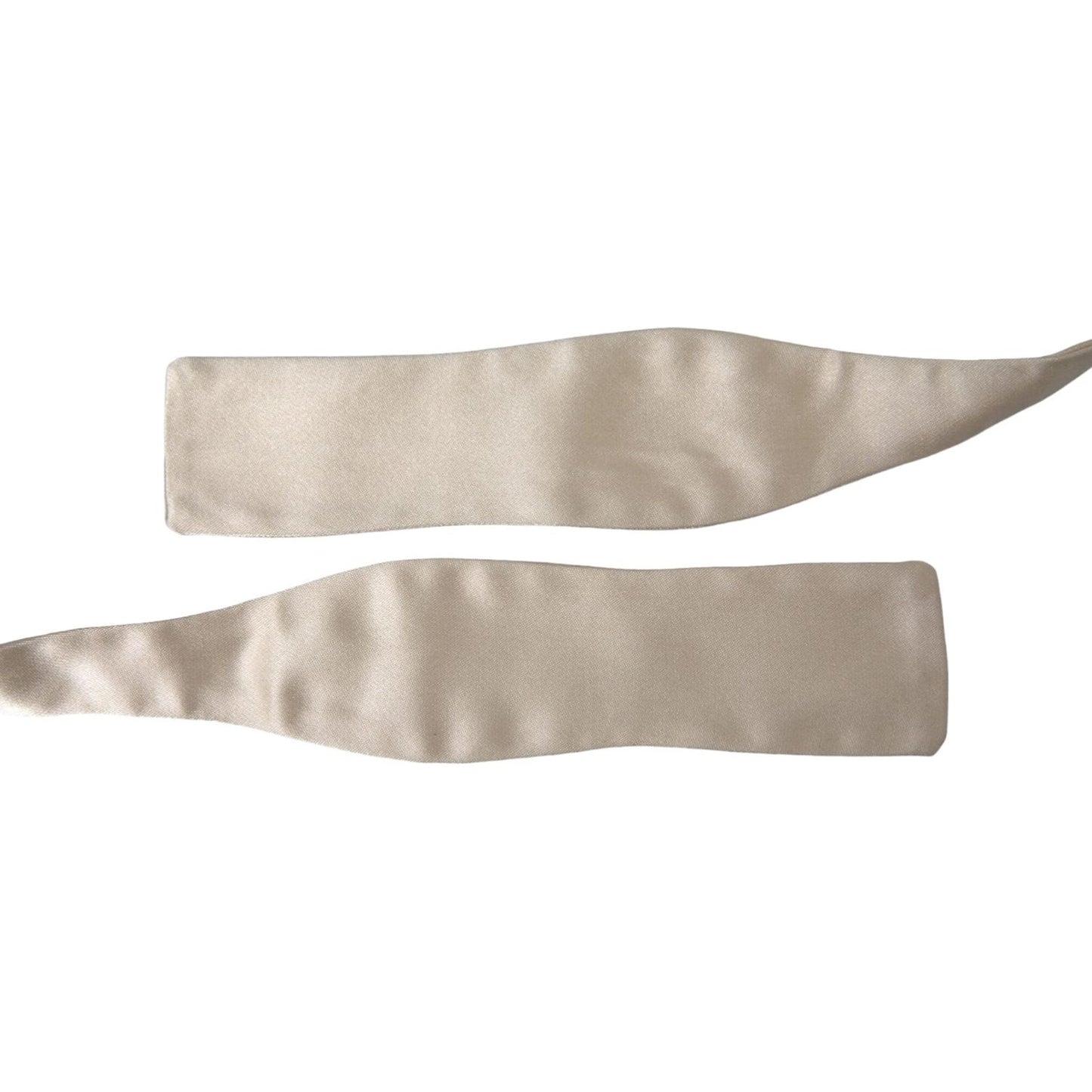 Dolce & Gabbana Beige Silk Slim Skinny Necktie Men Bow Tie Dolce & Gabbana Dark Gray