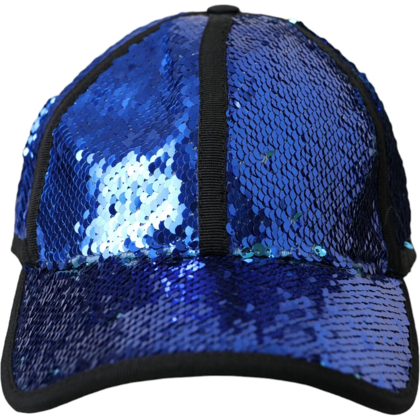 Dolce & Gabbana Royal Blue Sequin Baseball Hat Men Dolce & Gabbana Midnight Blue