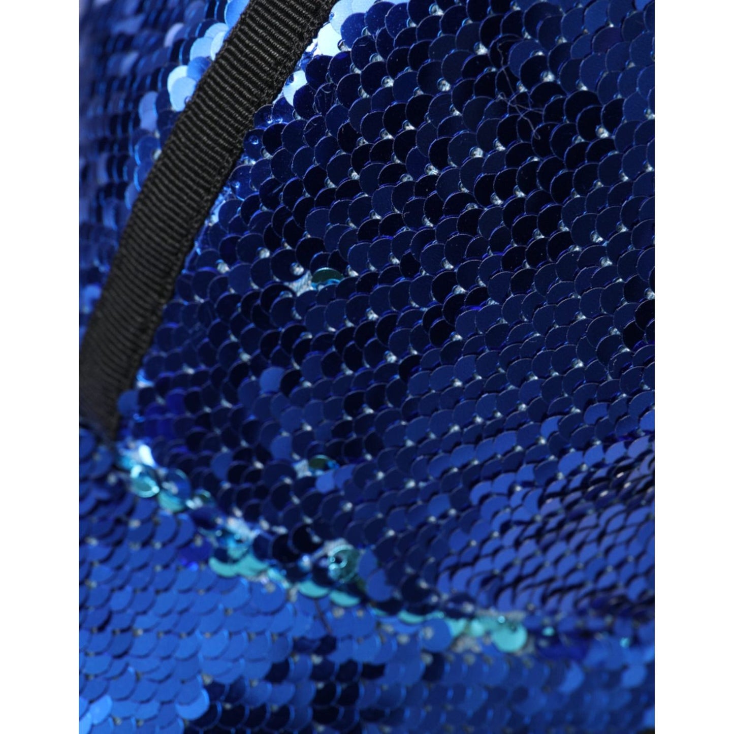 Dolce & Gabbana Royal Blue Sequin Baseball Hat Men Dolce & Gabbana Midnight Blue