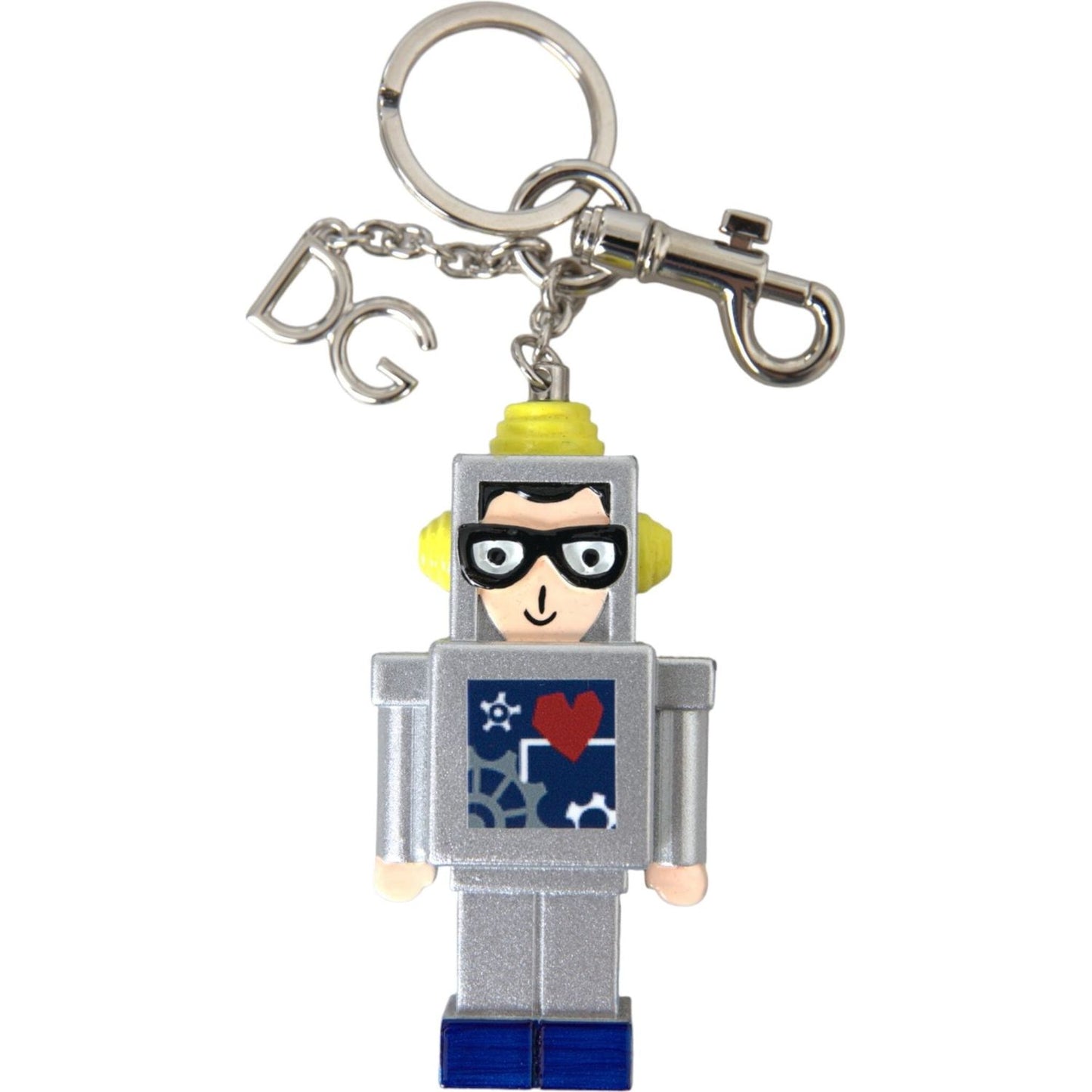 Dolce & Gabbana Multicolor Astronaut Space Metal Logo Keyring Keychain Dolce & Gabbana Dark Gray