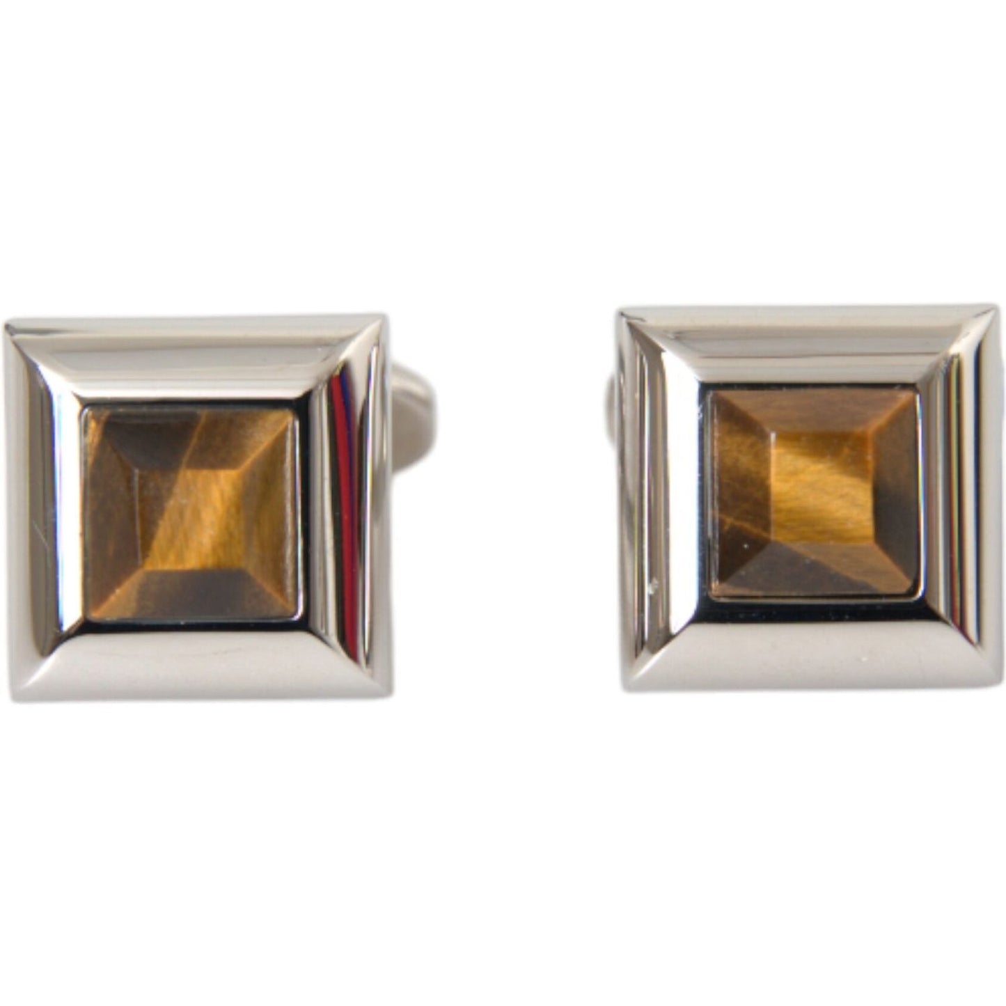 Dolce & Gabbana Silver Plated Brass Pin Crystal Cufflinks Cufflinks Dolce & Gabbana Gray