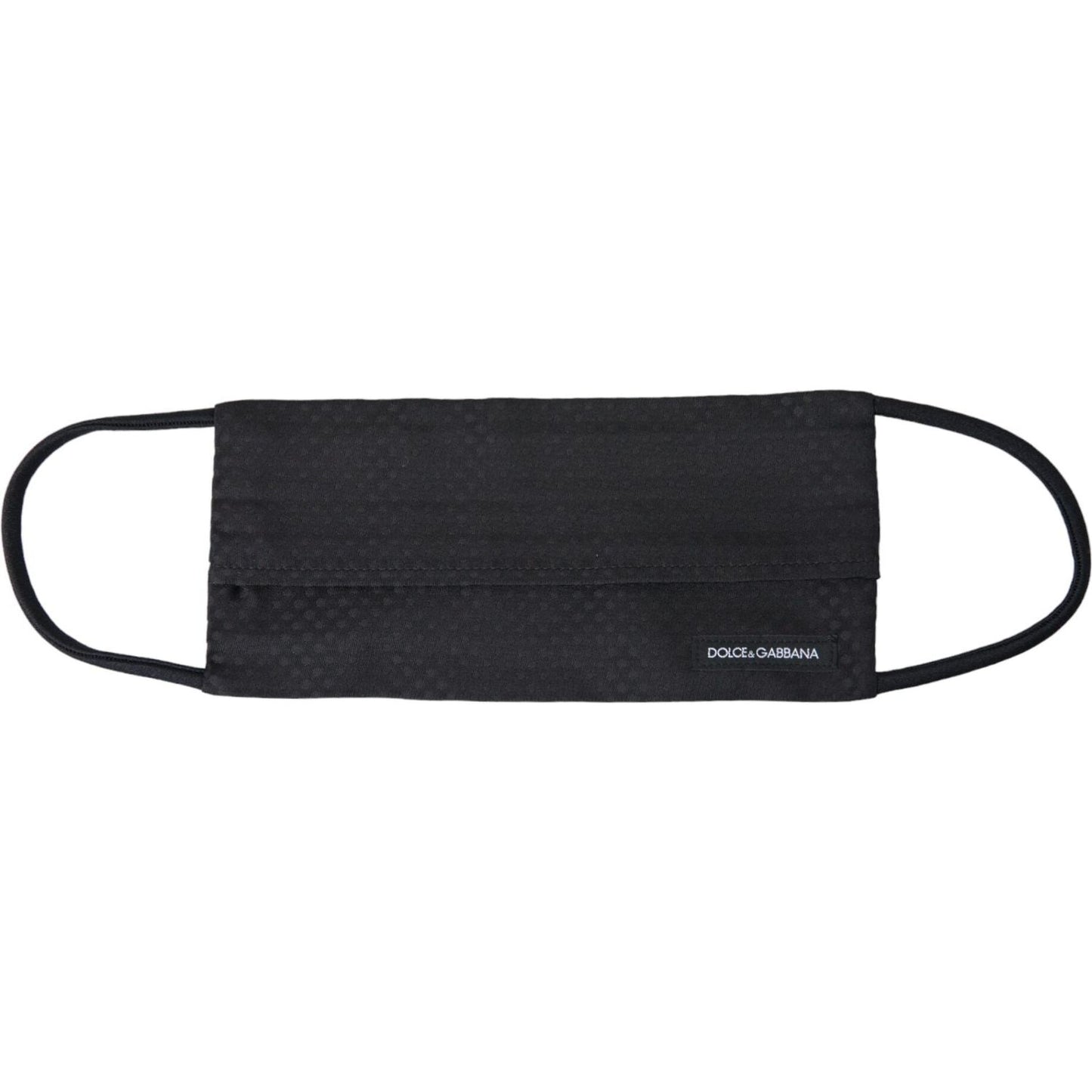 Dolce & Gabbana Black 100% Silk Adjustable Necktie Face Mask Dolce & Gabbana Dark Slate Gray