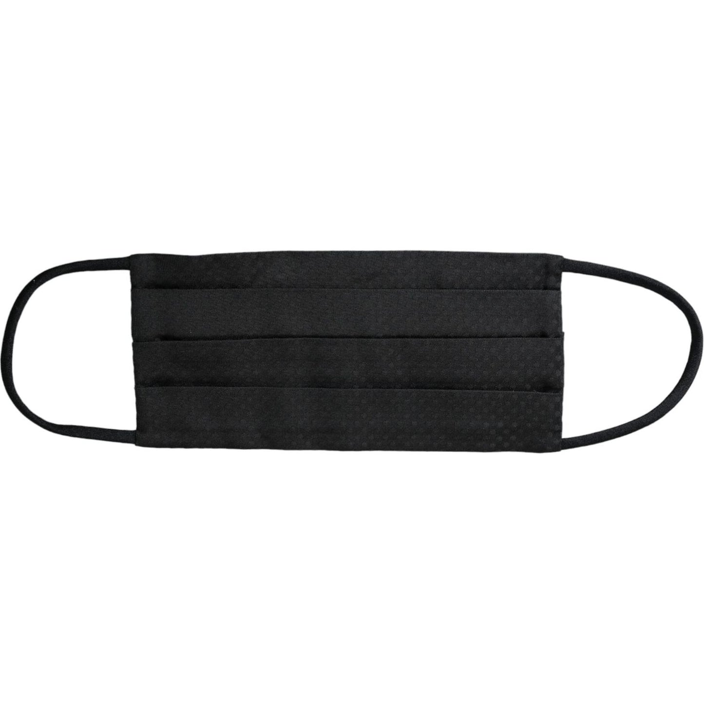 Dolce & Gabbana Black 100% Silk Adjustable Necktie Face Mask Dolce & Gabbana Black