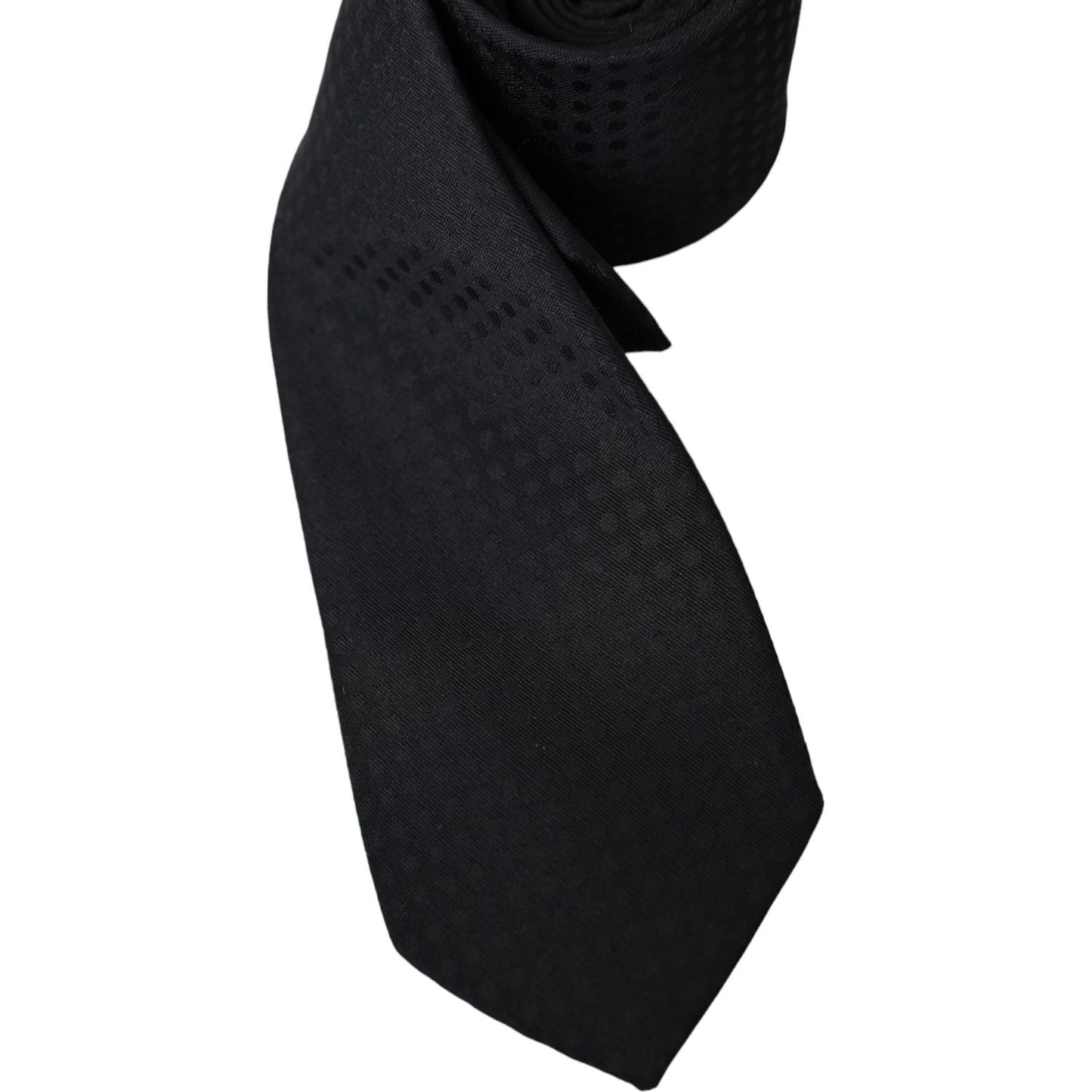 Dolce & Gabbana Black 100% Silk Adjustable Necktie Face Mask Dolce & Gabbana Black