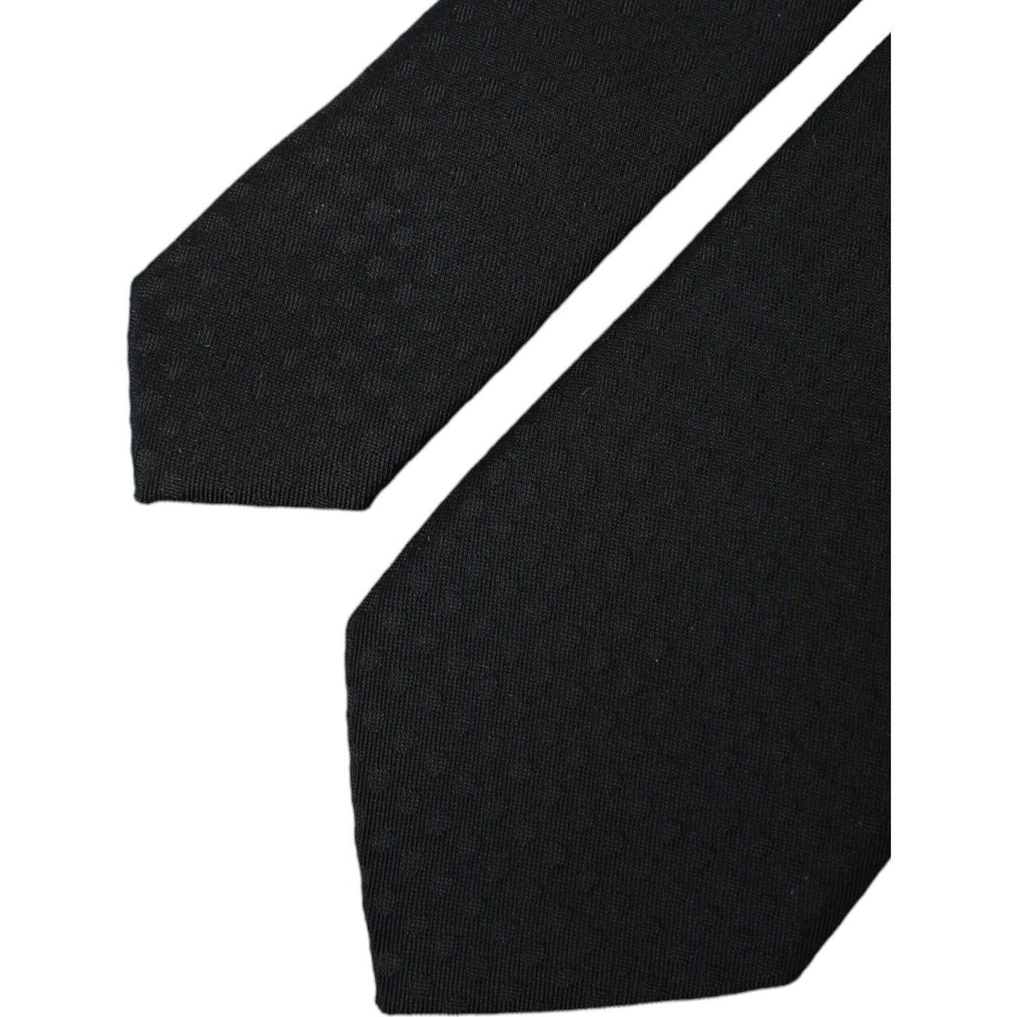Dolce & Gabbana Black 100% Silk Adjustable Necktie Face Mask Dolce & Gabbana Black