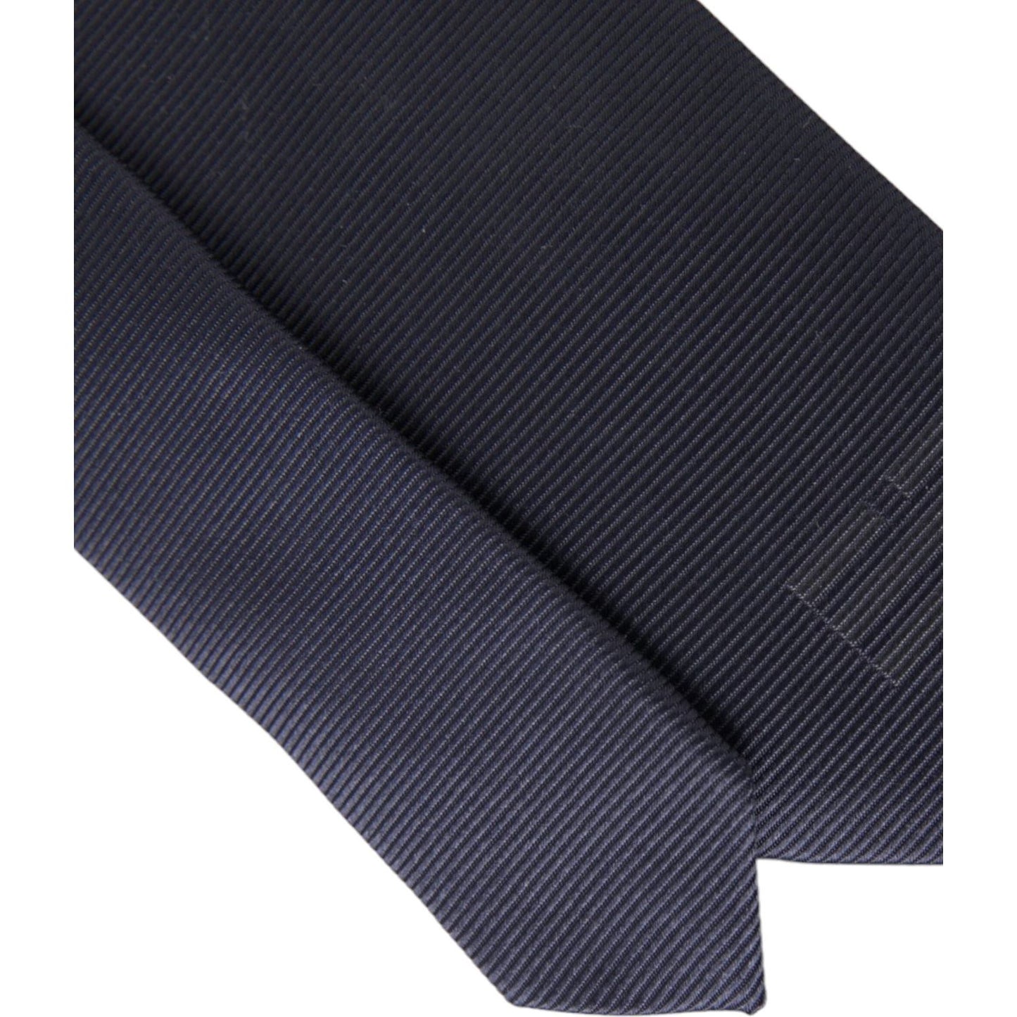 Dolce & Gabbana Blue Solid Silk Adjustable Tie Men Dolce & Gabbana Dark Slate Gray