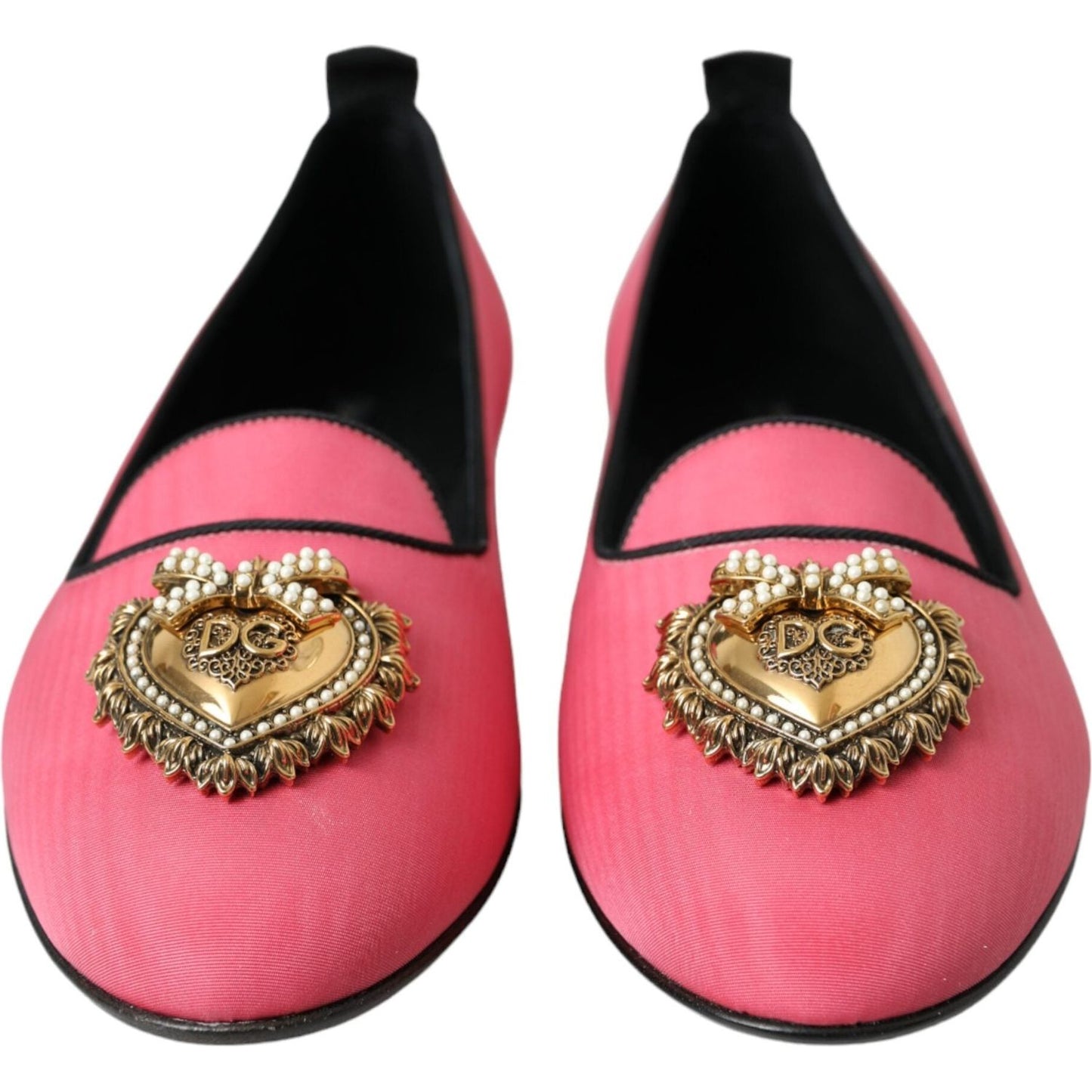 Dolce & Gabbana Pink Velvet Slip On Loafers Flats Shoes Dolce & Gabbana Pale Violet Red
