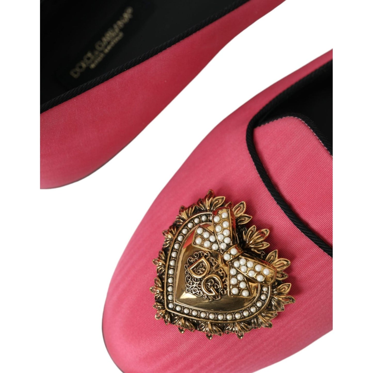Dolce & Gabbana Pink Velvet Slip On Loafers Flats Shoes Dolce & Gabbana Maroon