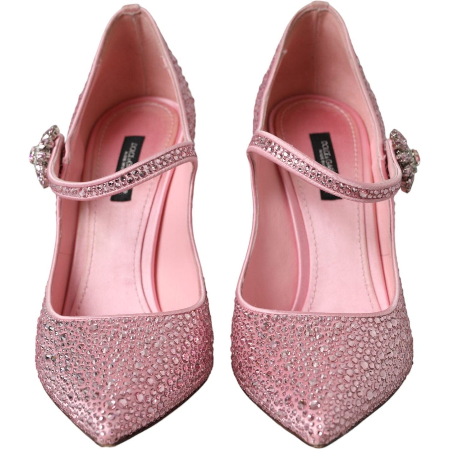 Dolce & Gabbana Pink Strass Crystal Heels Pumps Shoes Dolce & Gabbana Rosy Brown