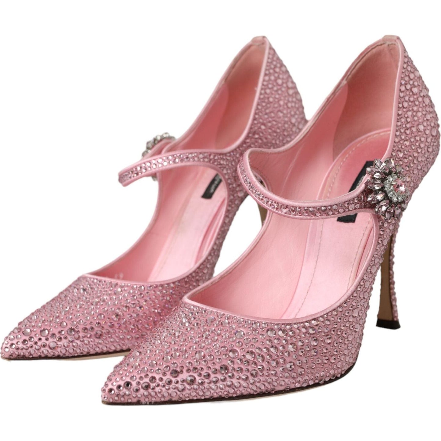 Dolce & Gabbana Pink Strass Crystal Heels Pumps Shoes Dolce & Gabbana Rosy Brown