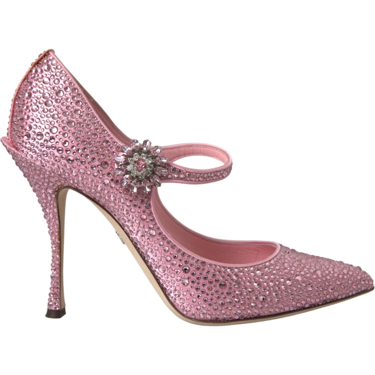 Dolce & Gabbana Pink Strass Crystal Heels Pumps Shoes Dolce & Gabbana Rosy Brown