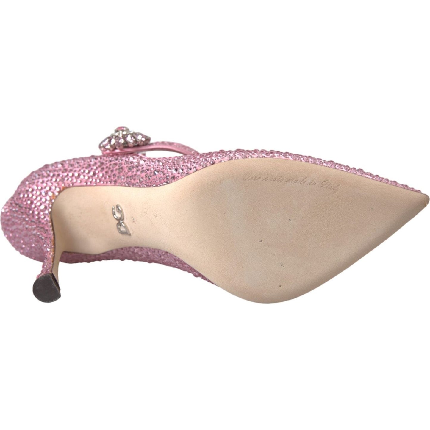 Dolce & Gabbana Pink Strass Crystal Heels Pumps Shoes Dolce & Gabbana Tan