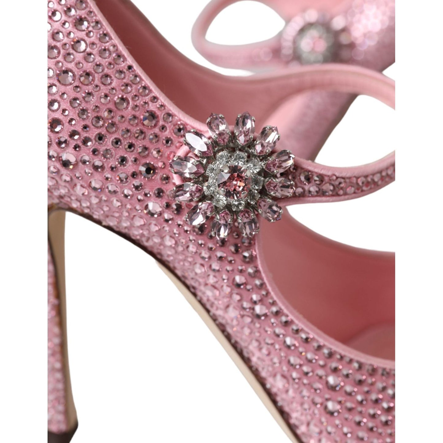 Dolce & Gabbana Pink Strass Crystal Heels Pumps Shoes Dolce & Gabbana Rosy Brown