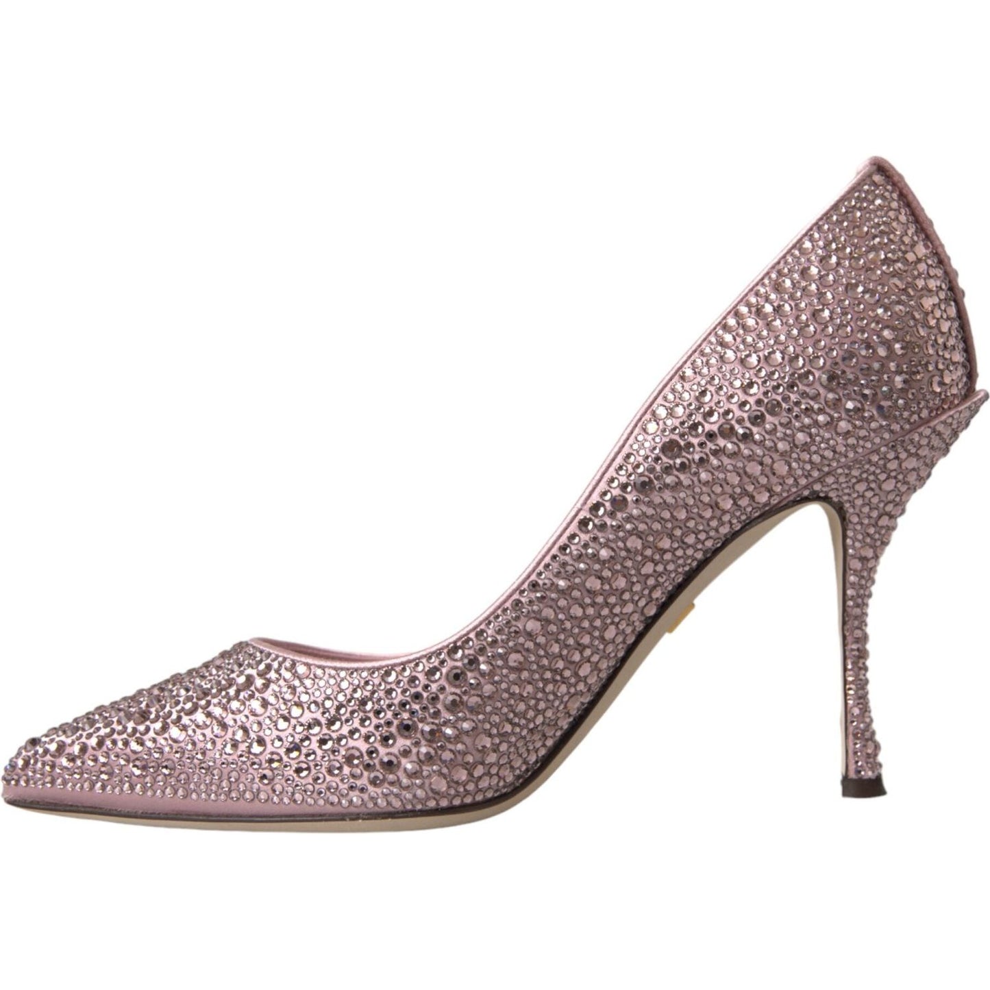 Dolce & Gabbana Pink Strass Crystal Heels Pumps Shoes Dolce & Gabbana Dim Gray