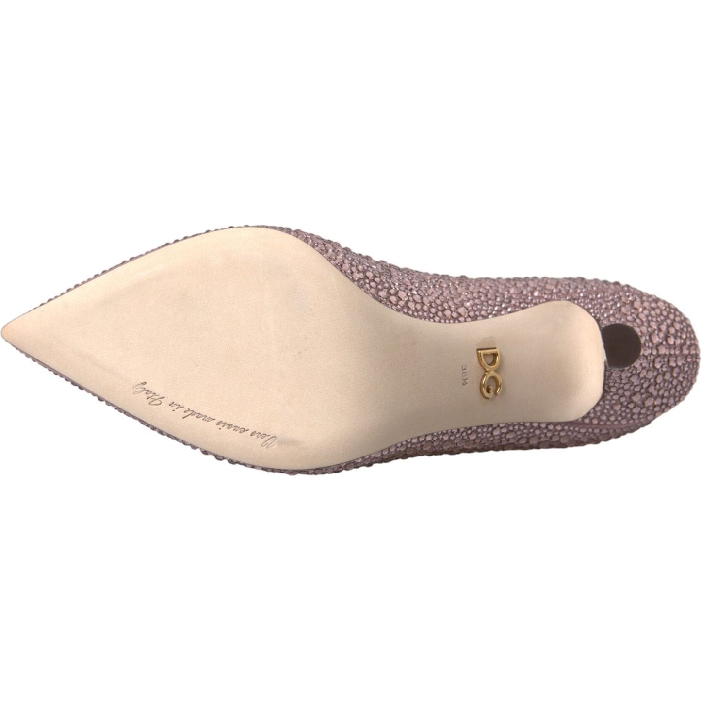 Dolce & Gabbana Pink Strass Crystal Heels Pumps Shoes Dolce & Gabbana Wheat