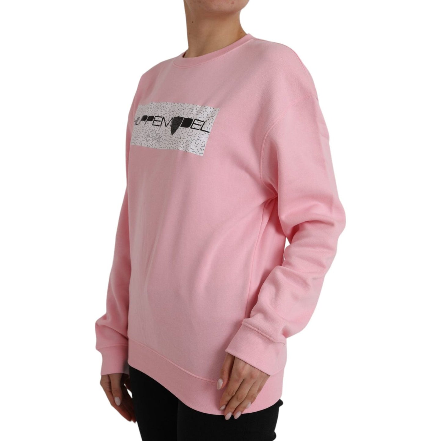 Philippe Model Pink Cotton Logo Print Long Sleeves Pullover Sweater Philippe Model Rosy Brown