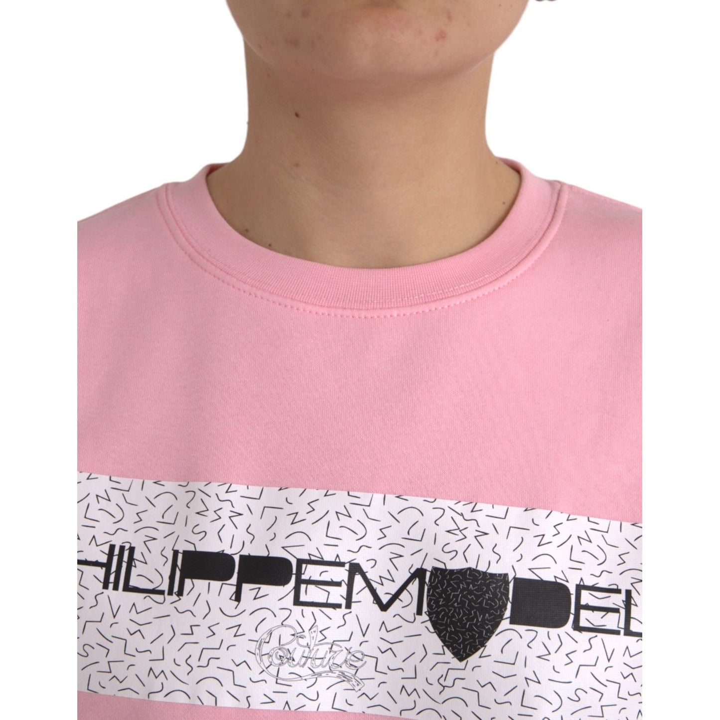 Philippe Model Pink Cotton Logo Print Long Sleeves Pullover Sweater Philippe Model Tan