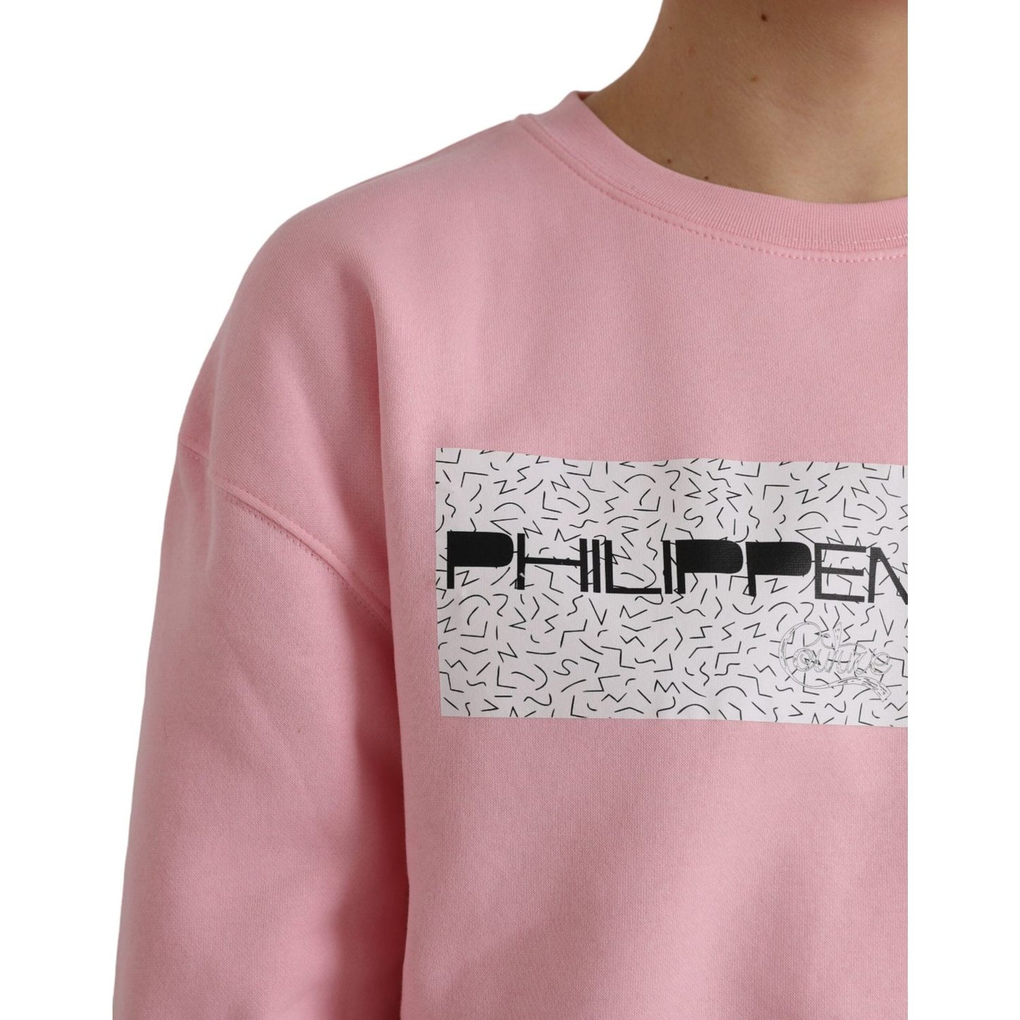 Philippe Model Pink Cotton Logo Print Long Sleeves Pullover Sweater Philippe Model Rosy Brown