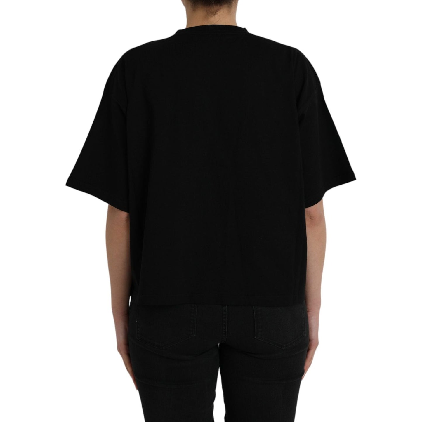 Balenciaga Black Cotton Logo Crew Neck Short Sleeves T-shirt Balenciaga Black