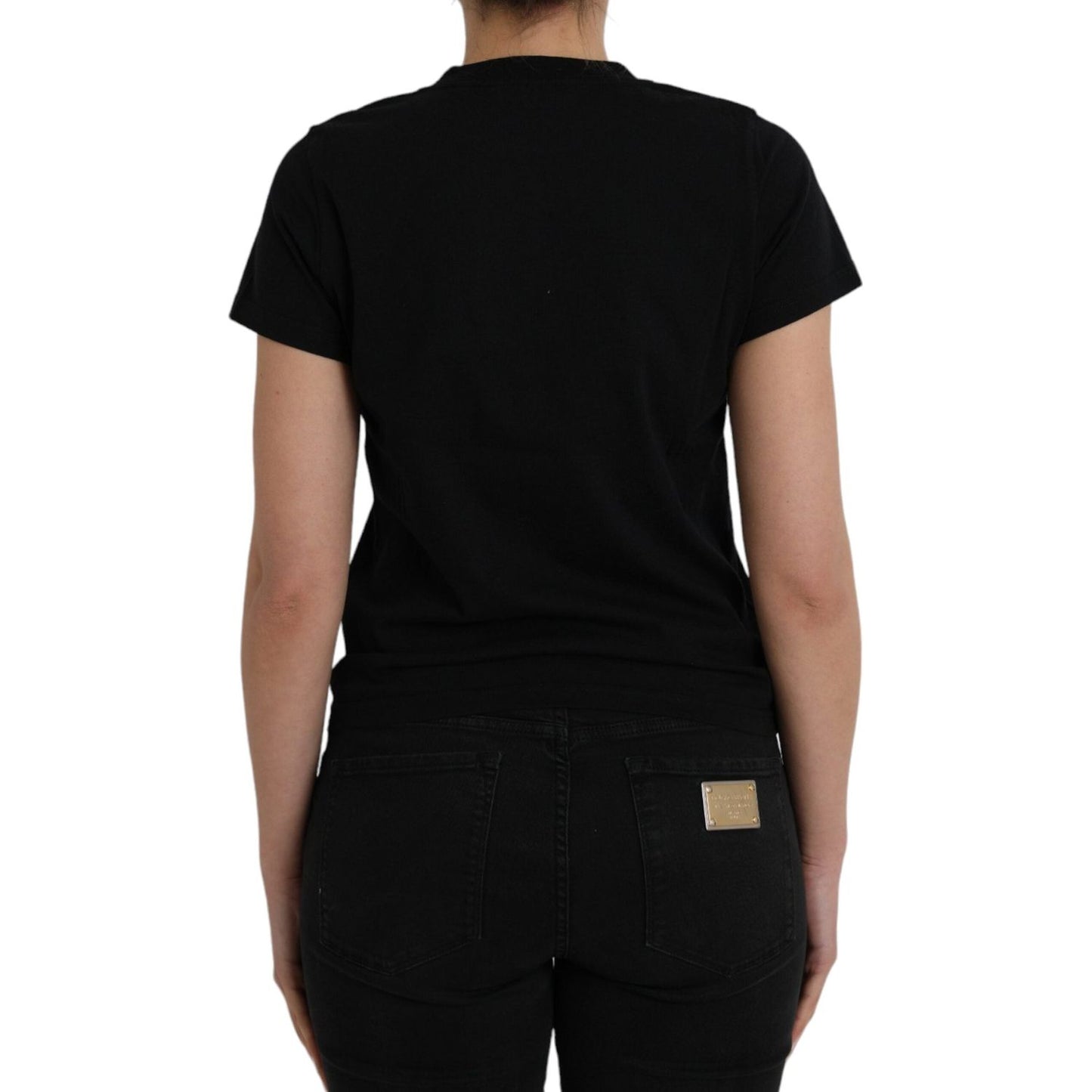 Balenciaga Black Cotton Logo Crew Neck Short Sleeves T-shirt Balenciaga Rosy Brown