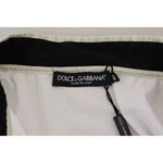 Dolce & Gabbana White Cotton Printed Ascot Collared T-shirt TSH83003-40
