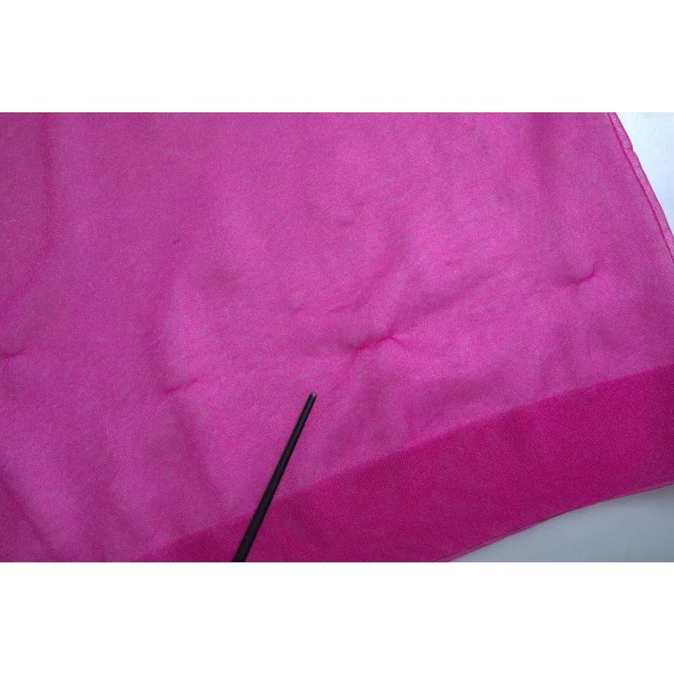 Dolce & Gabbana Pink Transparent Crewneck Long Sleeves Top Dolce & Gabbana Violet Red