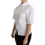 Dolce & Gabbana White Collared Short Sleeve Polo Shirt Top TSH4319-36