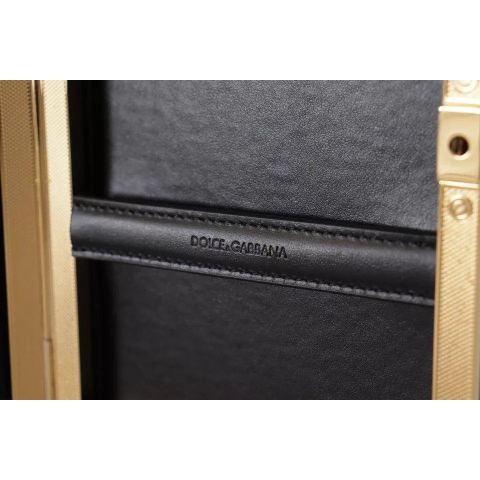 Dolce & Gabbana Black Silk Gold Frame Clutch Evening Party Purse Bag Dolce & Gabbana Dark Slate Gray
