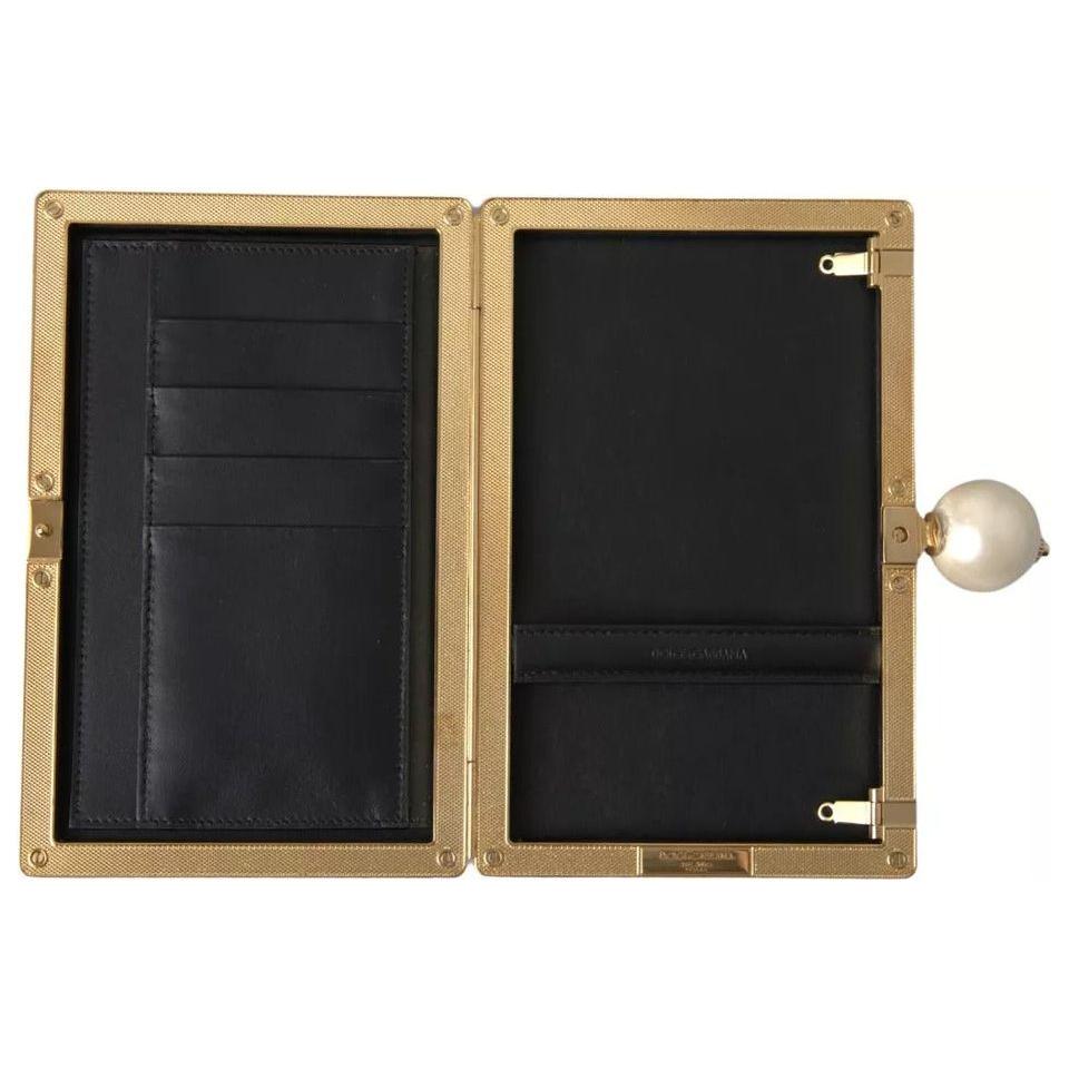 Dolce & Gabbana Pink Silk Gold Frame Clutch Evening Party Purse Bag Dolce & Gabbana Tan