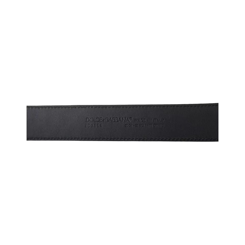 Dolce & Gabbana Black Exotic Leather Gold Metal Buckle Belt Dolce & Gabbana Dark Slate Gray