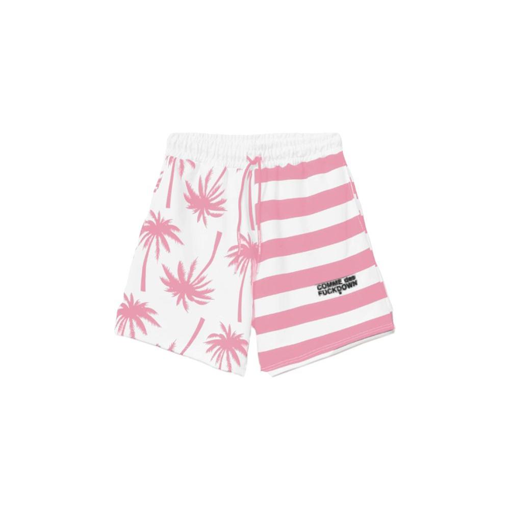 Comme Des Fuckdown Chic Pink Striped Drawstring Shorts Comme Des Fuckdown Misty Rose