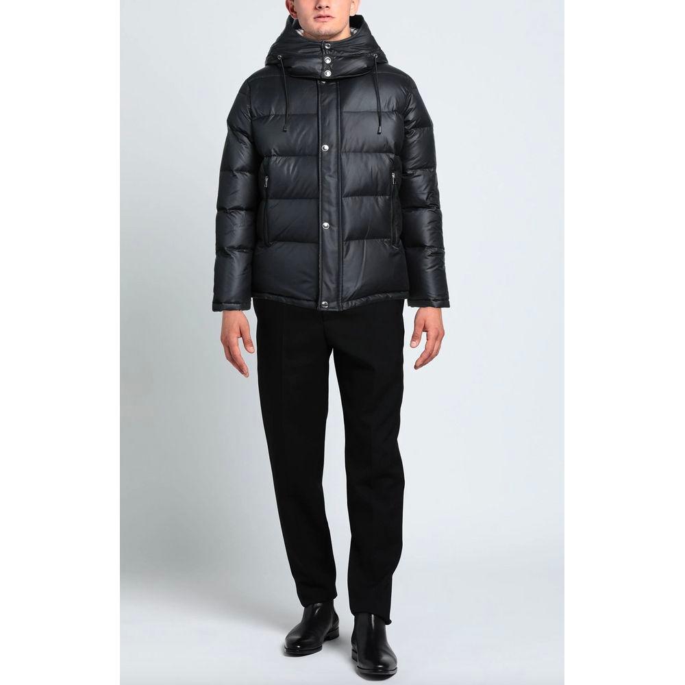 Aquascutum Black Polyester Men Jacket Aquascutum Black