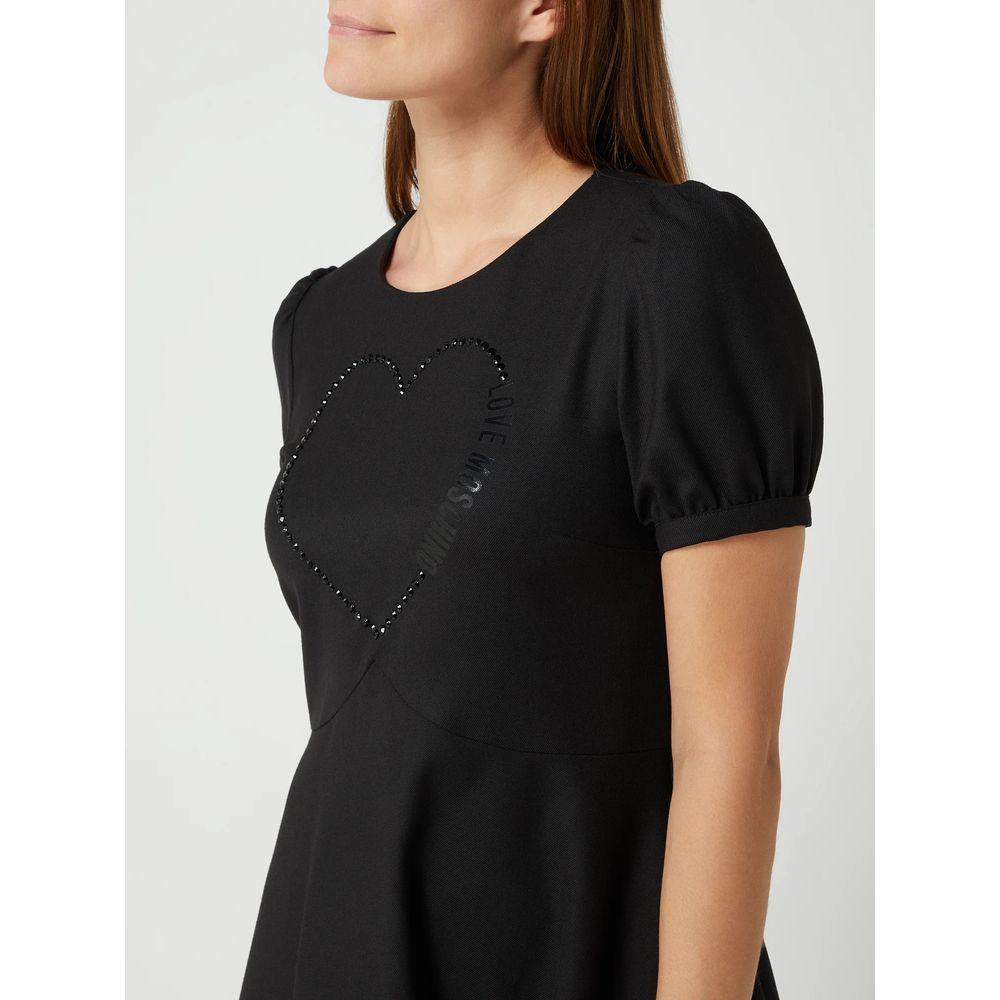 Love Moschino Black Polyester Women Dress Love Moschino Light Gray