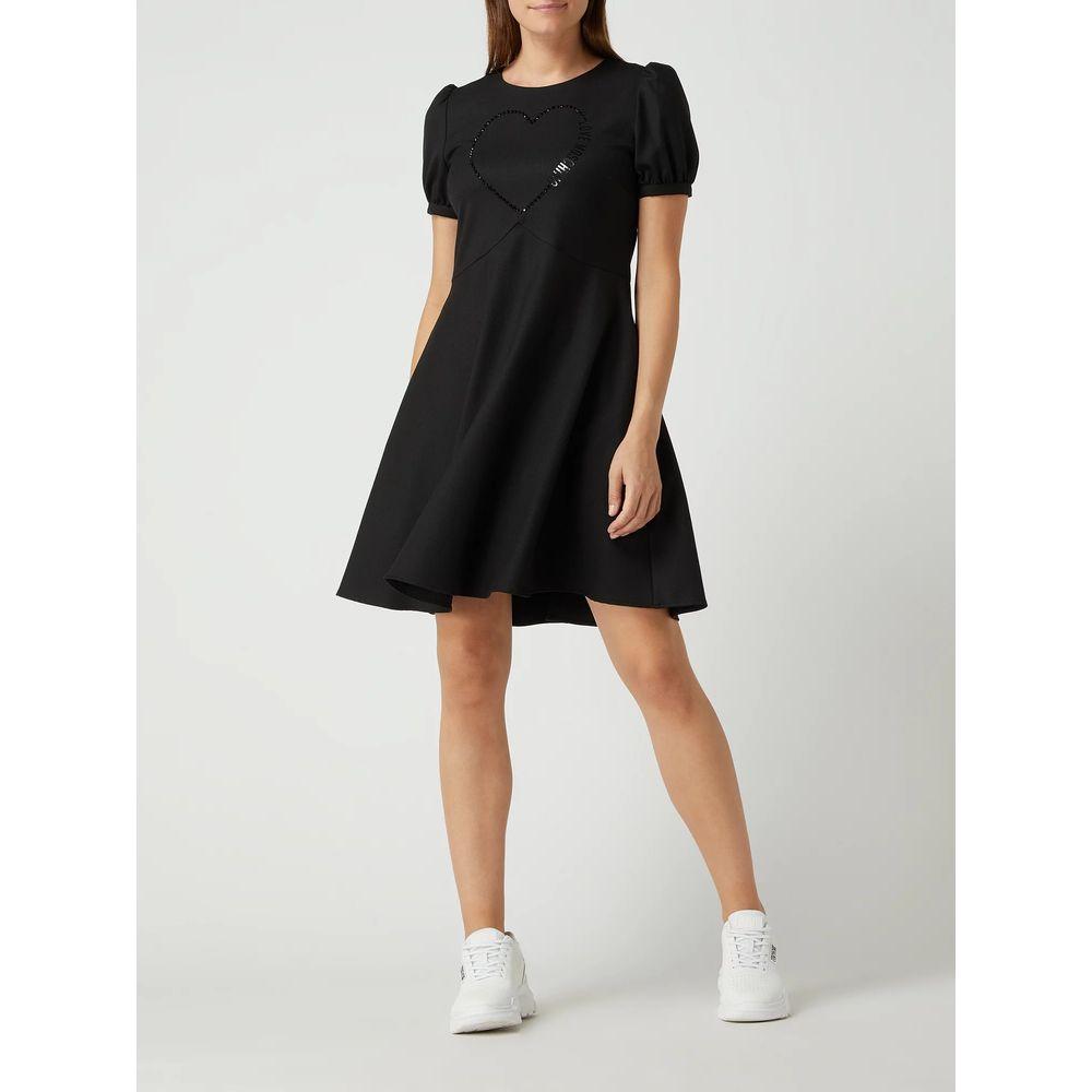 Love Moschino Black Polyester Women Dress Love Moschino Light Gray