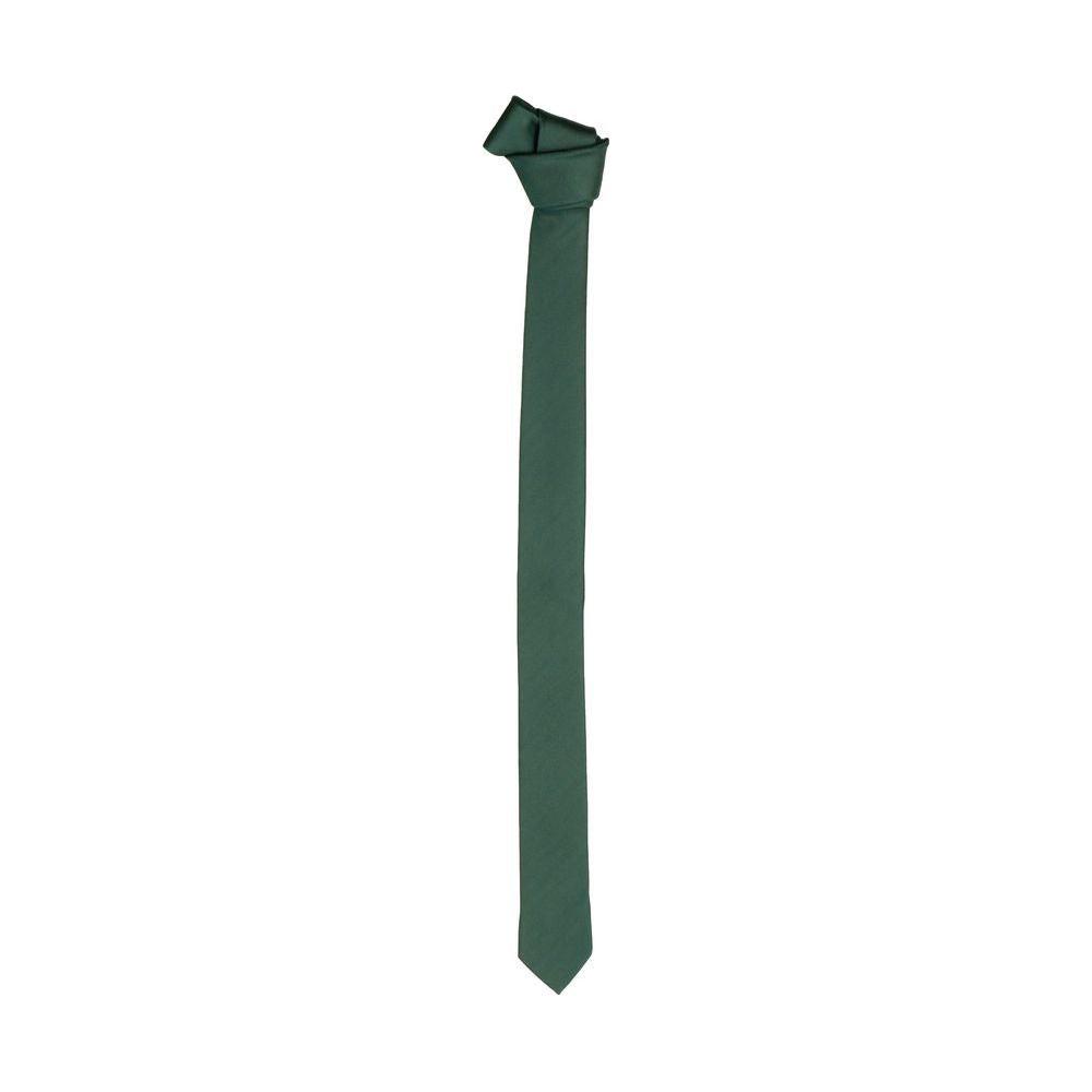 Emilio Romanelli Elegant Green Silk Slim Tie Emilio Romanelli Dark Slate Gray