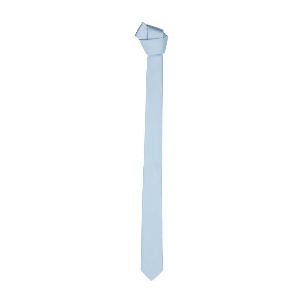 Emilio Romanelli Elegant Silk Sky-Blue Men's Slim Tie