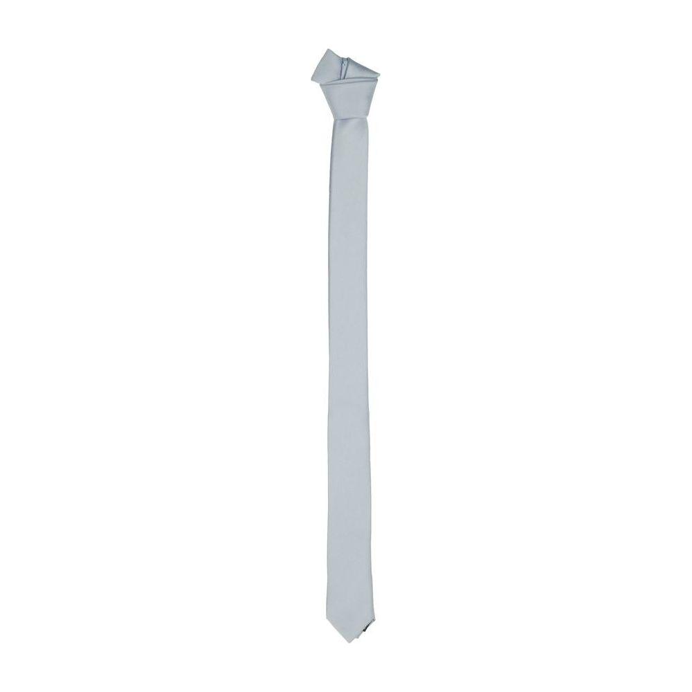Emilio Romanelli Sleek Silk Slim Tie in Chic Gray Emilio Romanelli Gray
