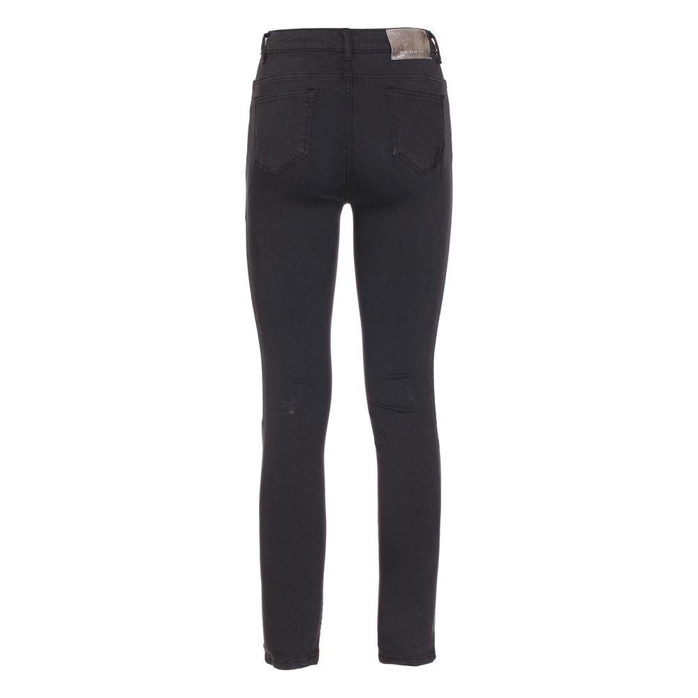 Maison Espin Black Cotton Women's Jeans Jeans & Pants Maison Espin Dark Slate Gray