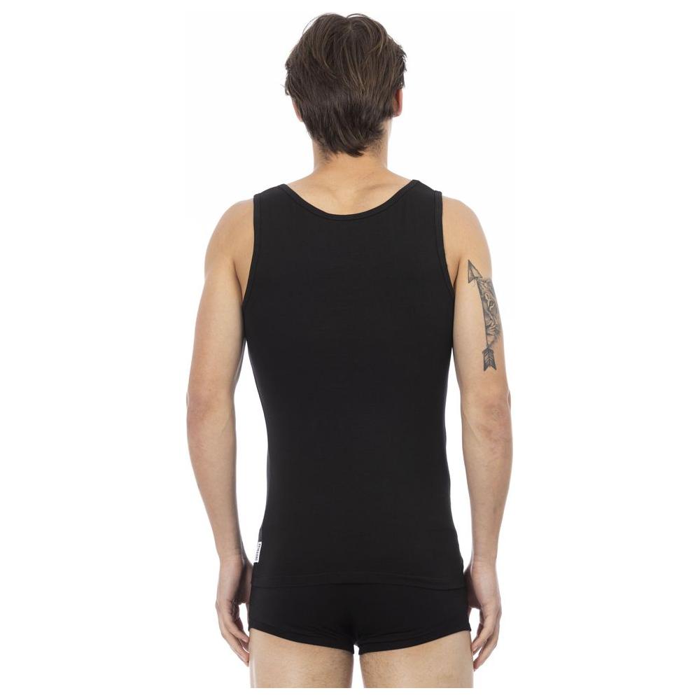 Bikkembergs Black Cotton Men's Tank Top Bikkembergs Dark Slate Gray