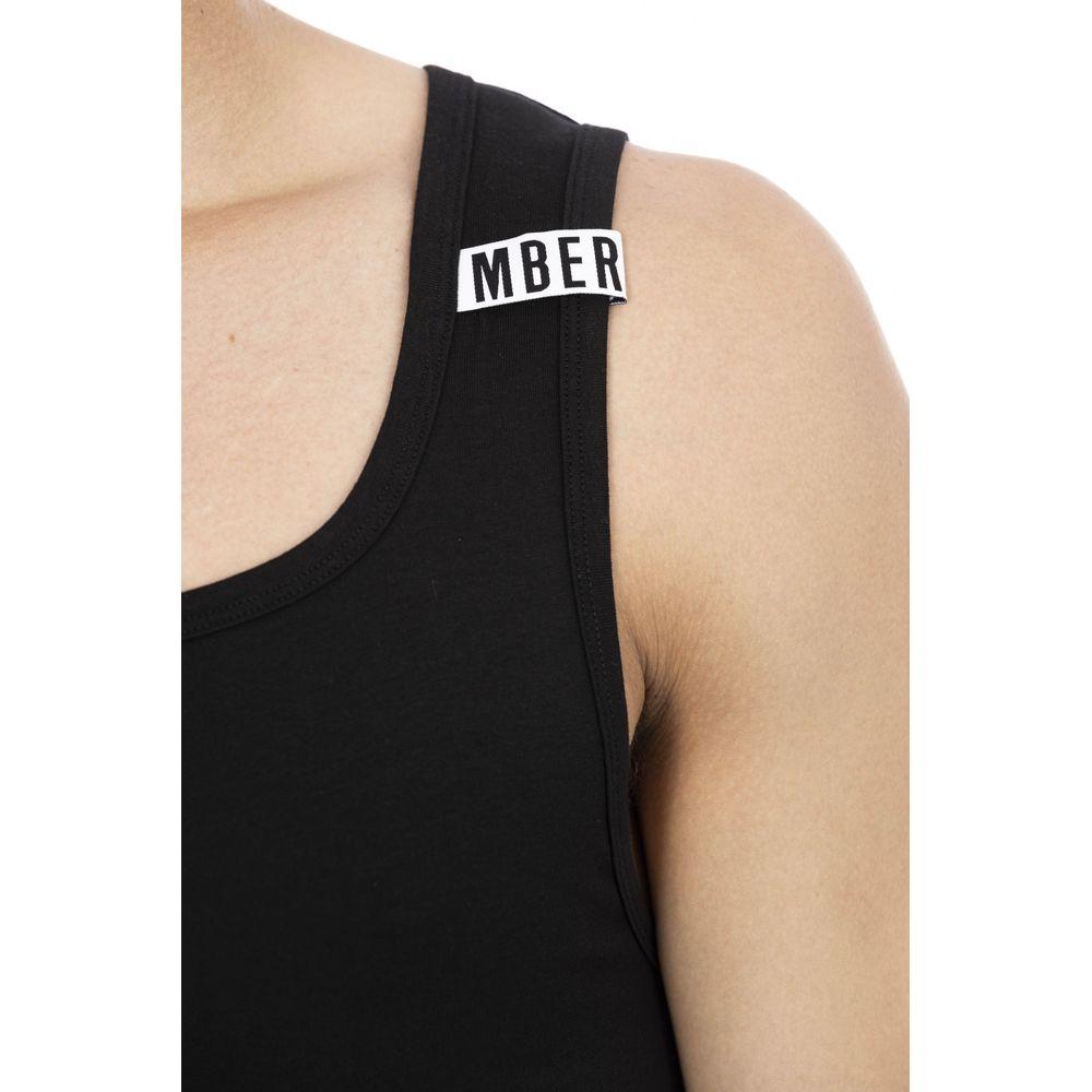 Bikkembergs Black Cotton Men's Tank Top Bikkembergs Black