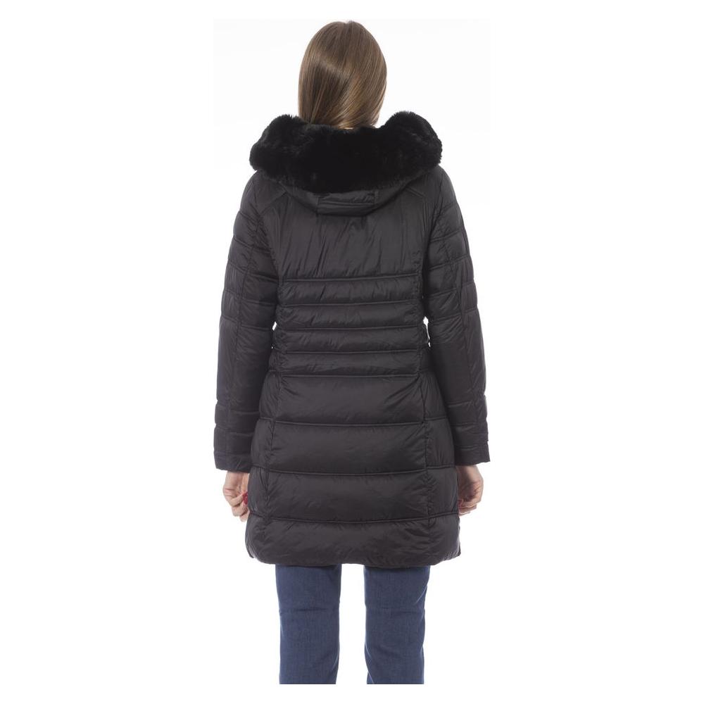 Baldinini Trend Black Polyester Women Jacket Baldinini Trend Dark Slate Gray