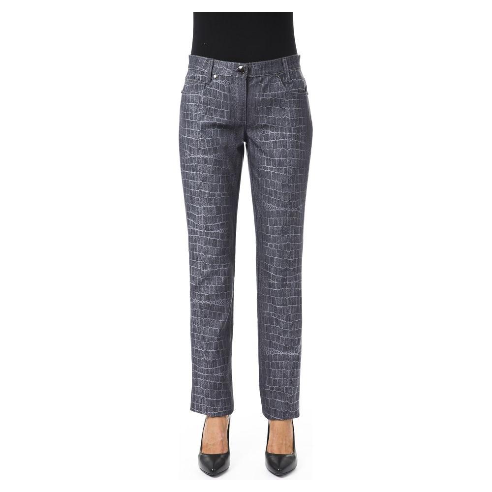 BYBLOS Black Viscose Women Pants BYBLOS Dark Slate Gray