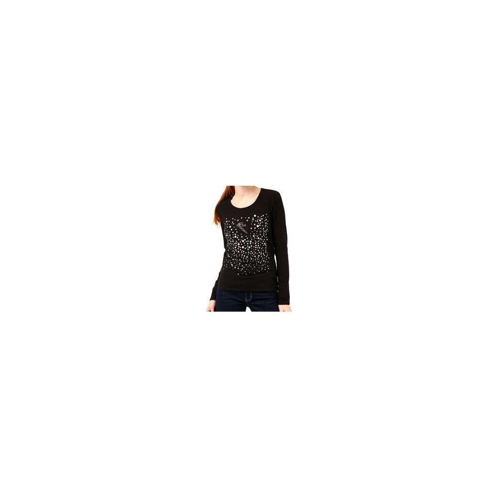 Montana Blu Black Cotton Women T-Shirt Montana Blu Light Gray