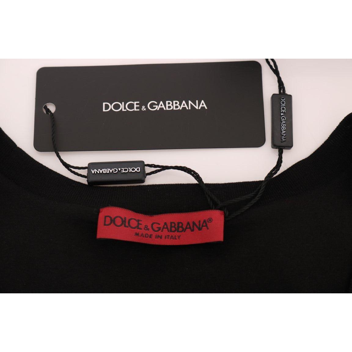 Dolce & Gabbana Black Floral Sequined Cami Blouse Dolce & Gabbana Thistle