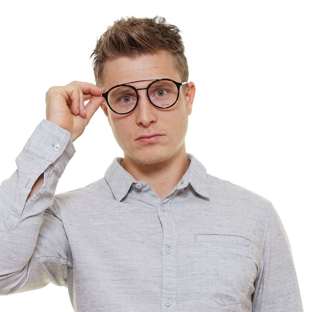 Police Brown Men Glasses Frame