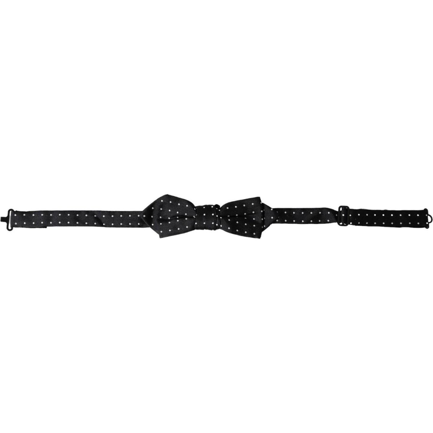 Dolce & Gabbana Black Silk Polka Dot Adjustable Neck Men Papillon Bow Tie Dolce & Gabbana Black