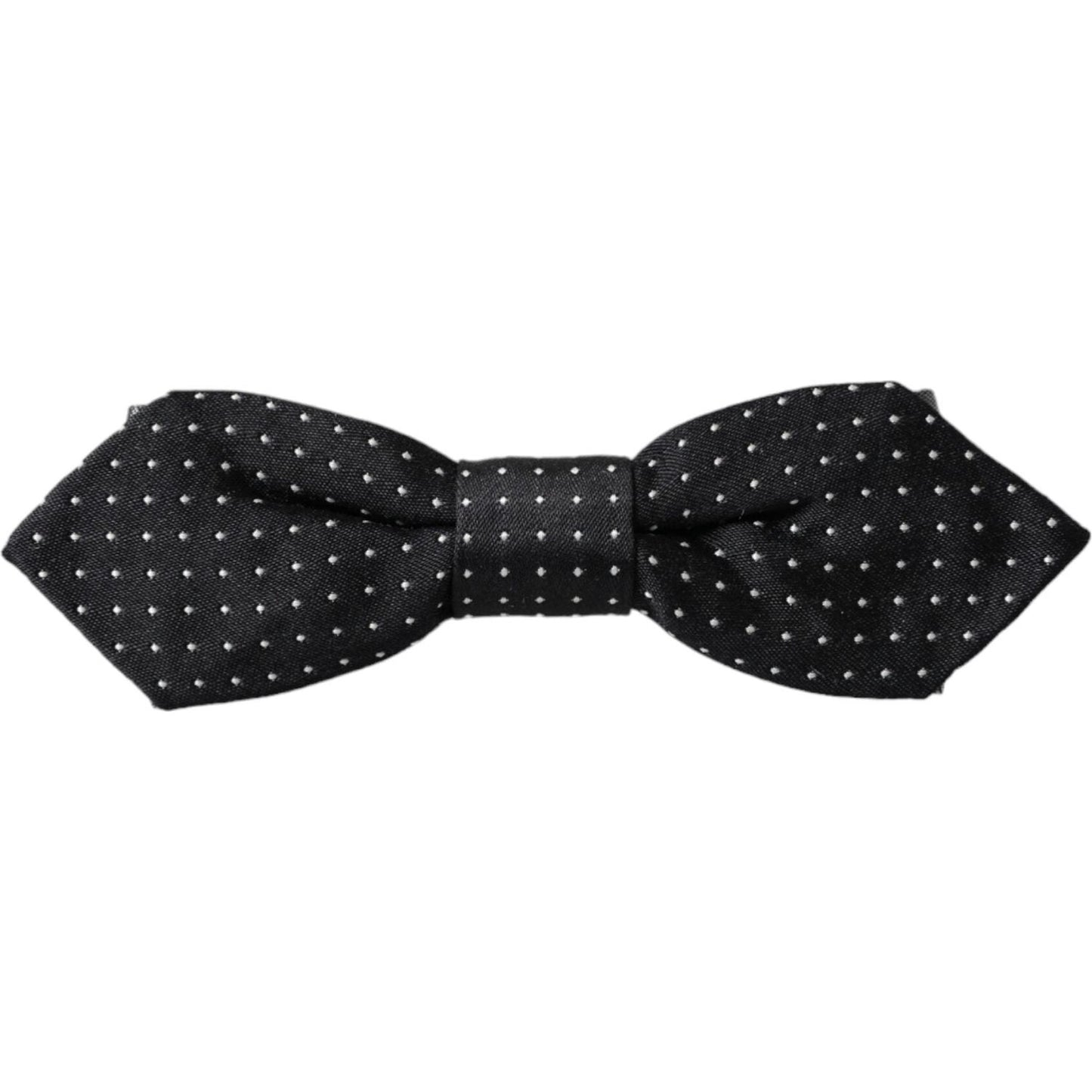 Dolce & Gabbana Black Silk Polka Dot Adjustable Neck Men Papillon Bow Tie Dolce & Gabbana Black