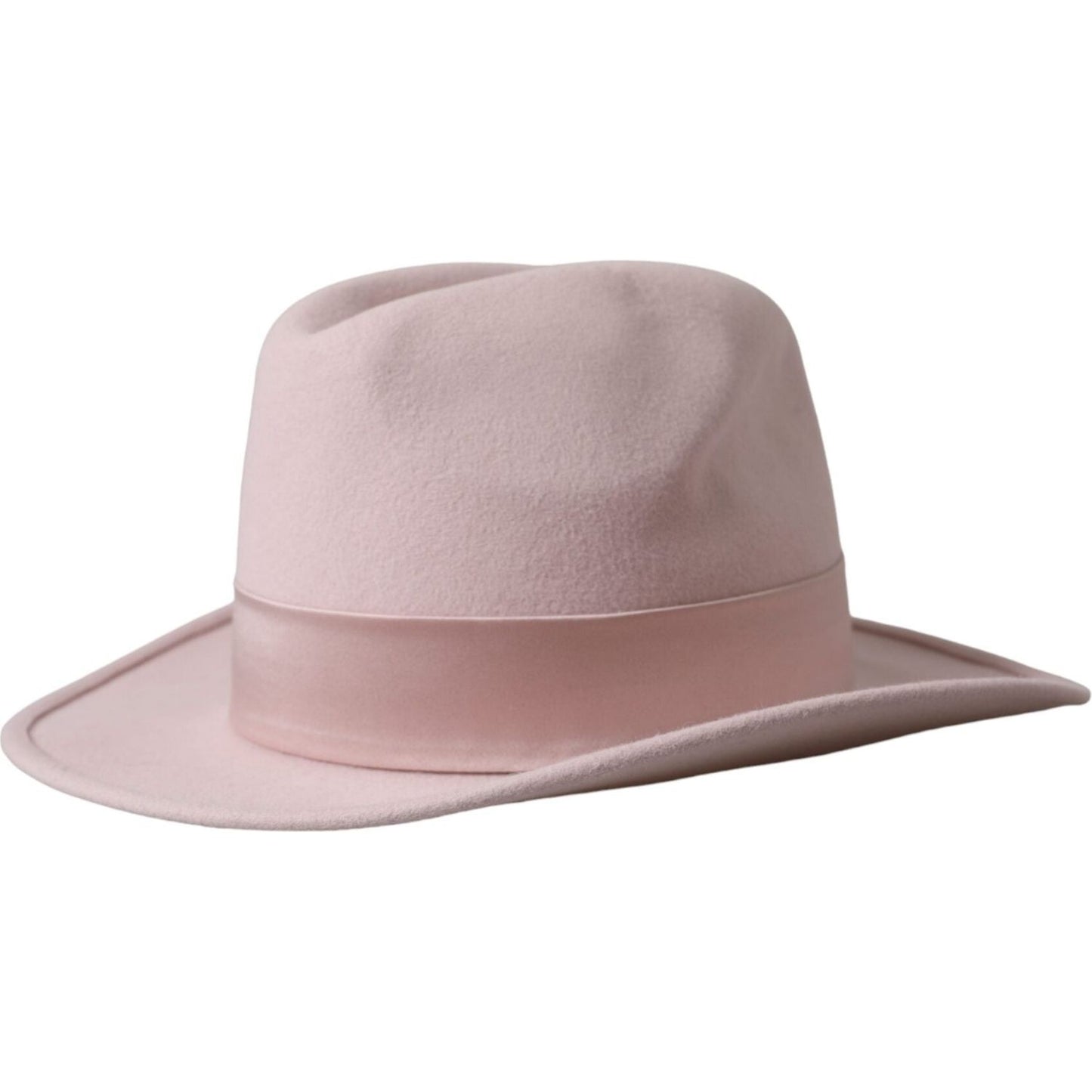 Dolce & Gabbana Pink Rabbit Fedora Trilby Women Hat Dolce & Gabbana Rosy Brown
